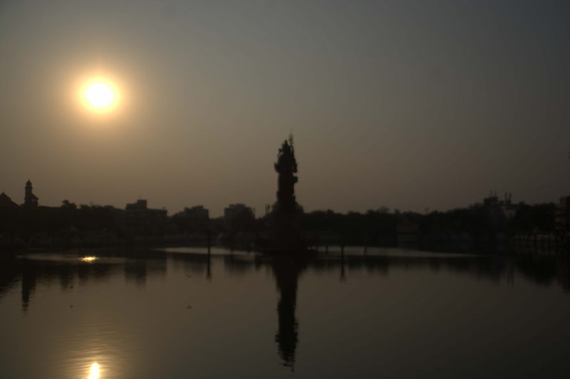 Sunset time near Sur Sagar lake.