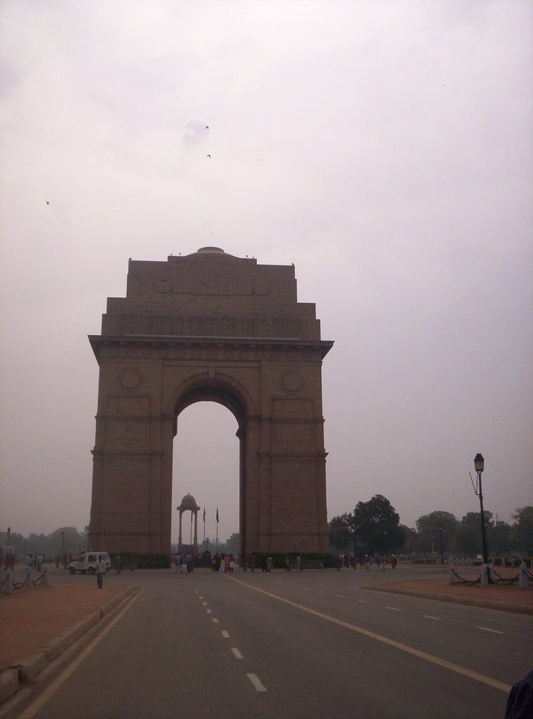 Under the India Gate in New Delhi is also a memorial for Mahatma Gandhi displaying the words 'Hey Ram', the last words from his lips.