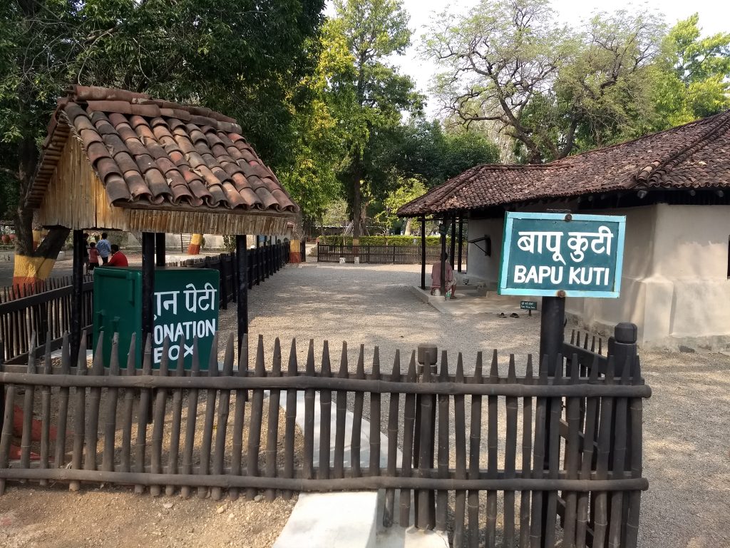 Sewagram Ashram on the bank of river Wardha.