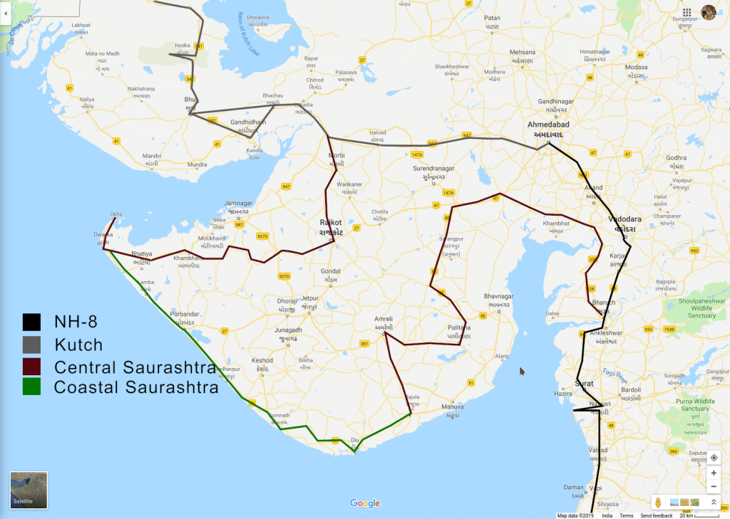 Our Gujarat route plan